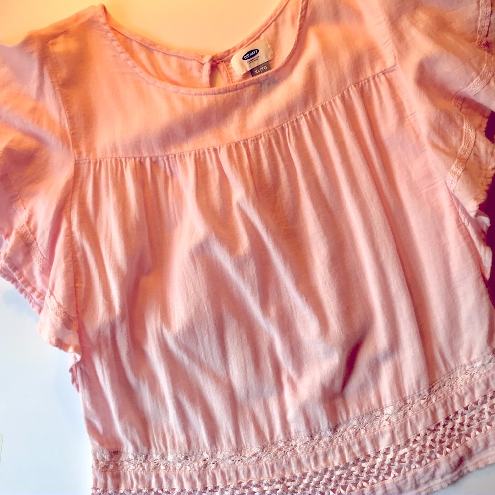 Short sleeve blouse muted pink xl 14